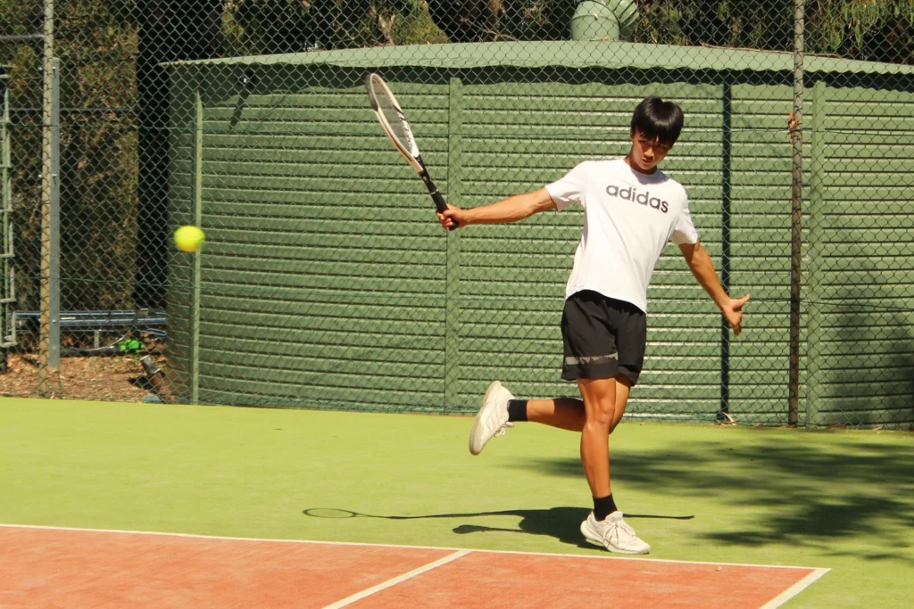 Alex Dodd playing in the Mixed Doubles Championship