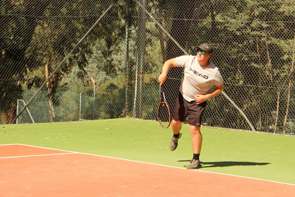 Brayden Paterson playing in the Mixed Doubles Championship