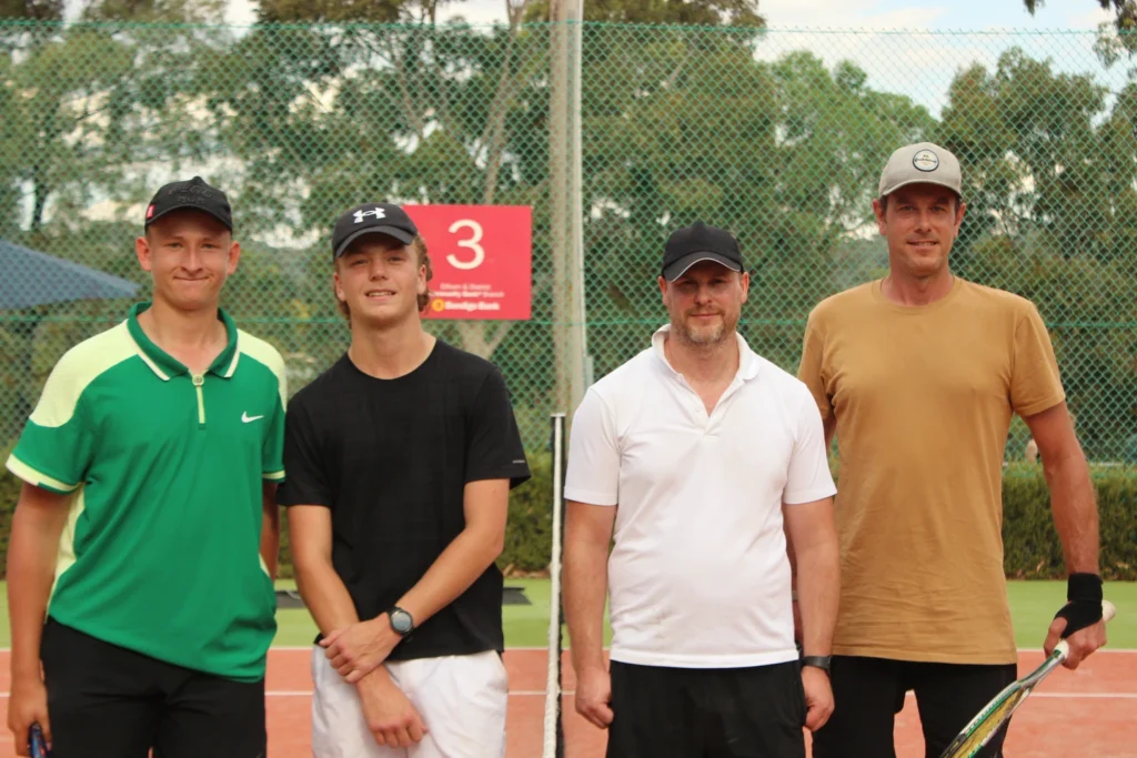 Daniel Rogers, Jack Wishart, Evan Davey and Reece Henry after match photo